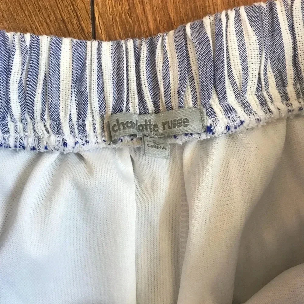 Charlotte Russe Blue Stripes Short